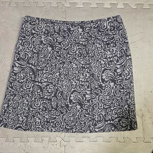 sahalie Black & Gray Swirl Mini Skirt